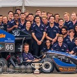 Andrew Trathen and Christien Blencowe are part of the Monash Motorsport team.
